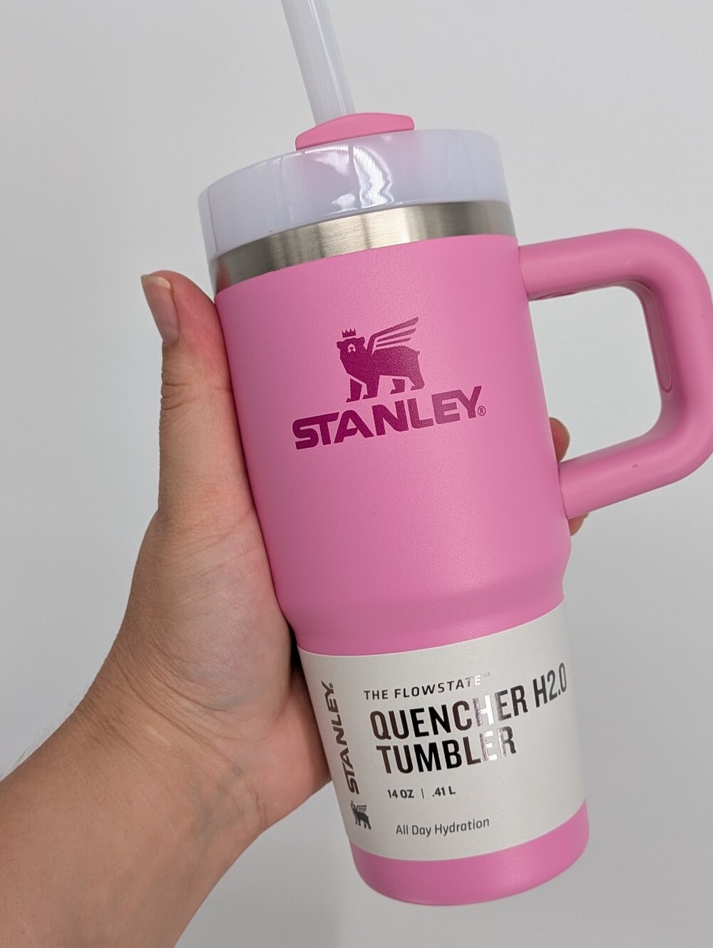 New STANLEY Quencher Flowstate Water Tumbler cup 14 oz Peony 🩷 Pink